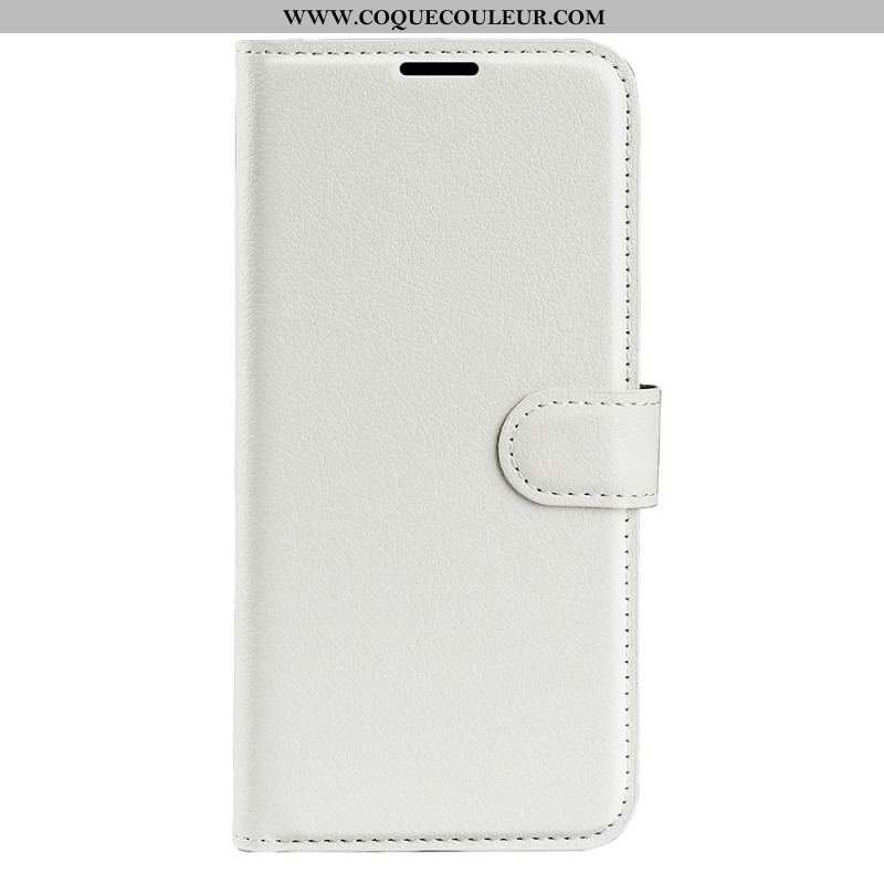 Housse Sony Xperia 10 IV Simili Cuir Litchi Classique