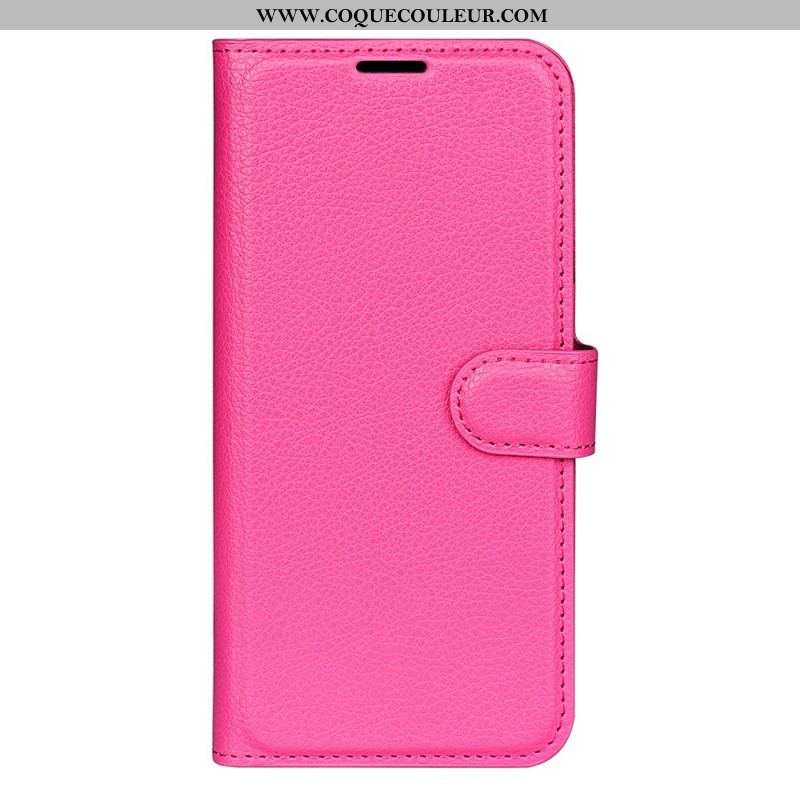 Housse Sony Xperia 10 IV Simili Cuir Litchi Classique