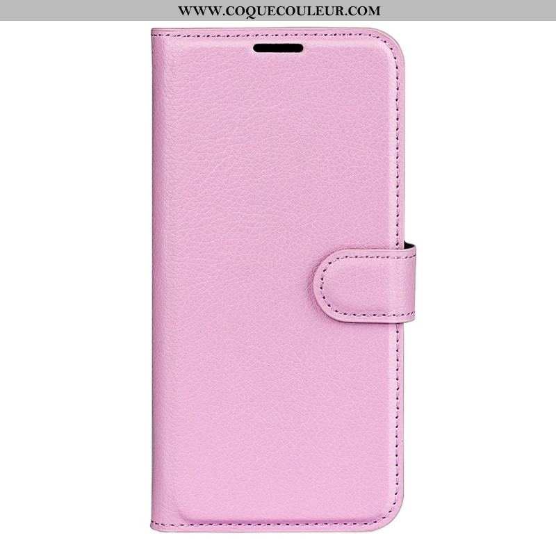 Housse Sony Xperia 10 IV Simili Cuir Litchi Classique