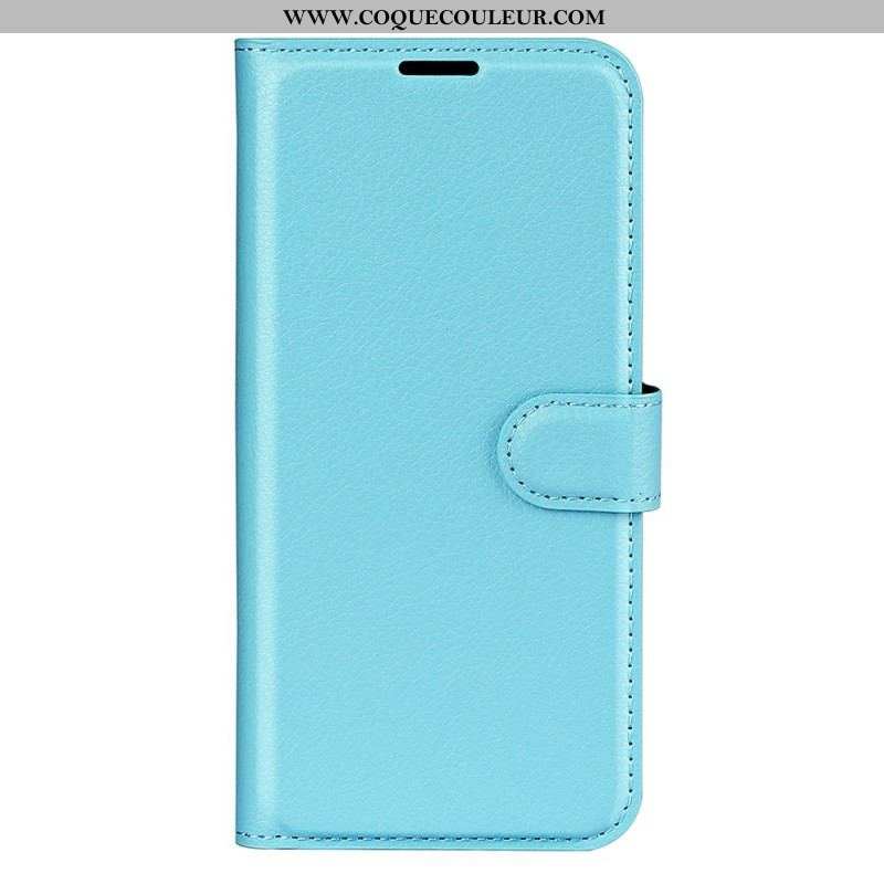 Housse Sony Xperia 10 IV Simili Cuir Litchi Classique