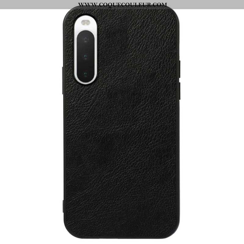 Coque Sony Xperia 10 IV Style Cuir Litchi