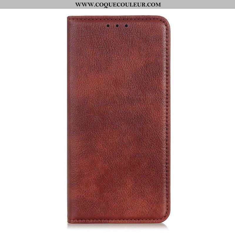 Flip Cover Sony Xperia 10 IV Cuir Fendu Litchi