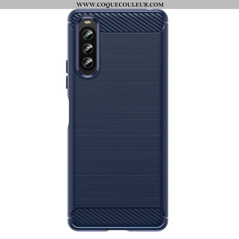 Coque Sony Xperia 10 IV Fibre Carbone Brossée