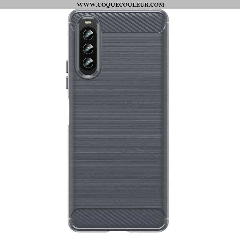 Coque Sony Xperia 10 IV Fibre Carbone Brossée