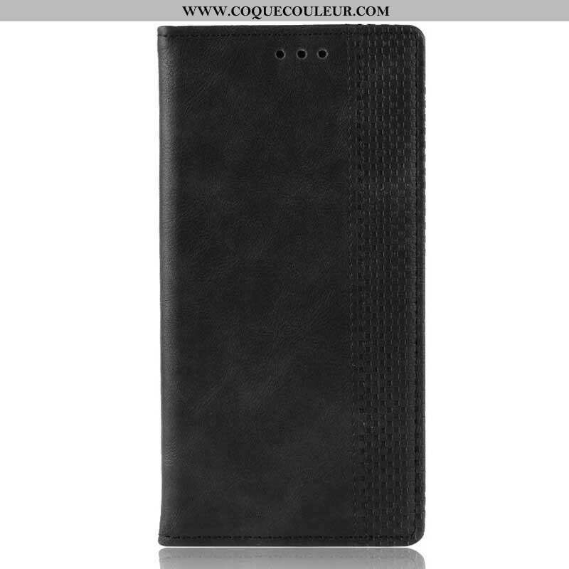 Flip Cover Sony Xperia 5 II Effet Cuir Vintage Stylisé