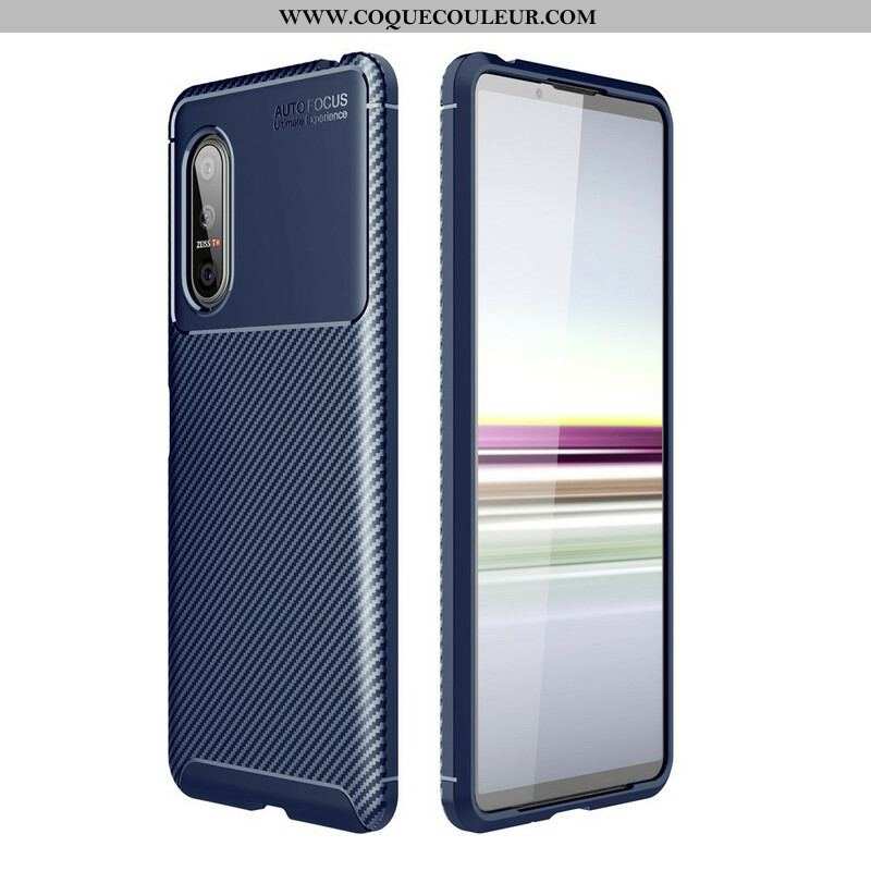 Coque sony Xperia 5 II Flexible Texture Fibre Carbone