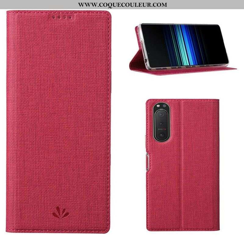 Flip Cover Sony Xperia 5 II Texturée VILI DMX