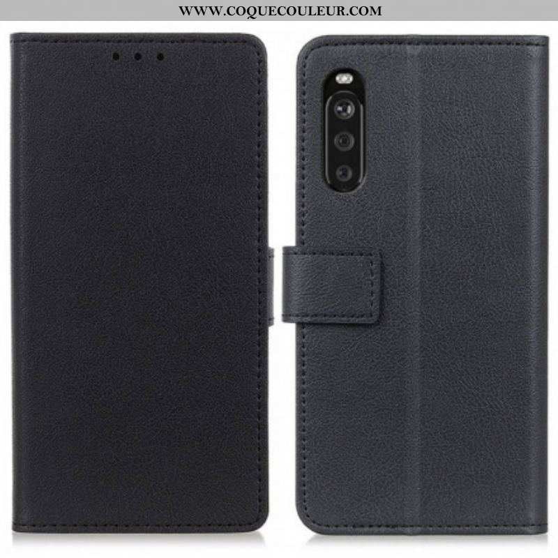 Housse Sony Xperia 10 III Simili Cuir Classique