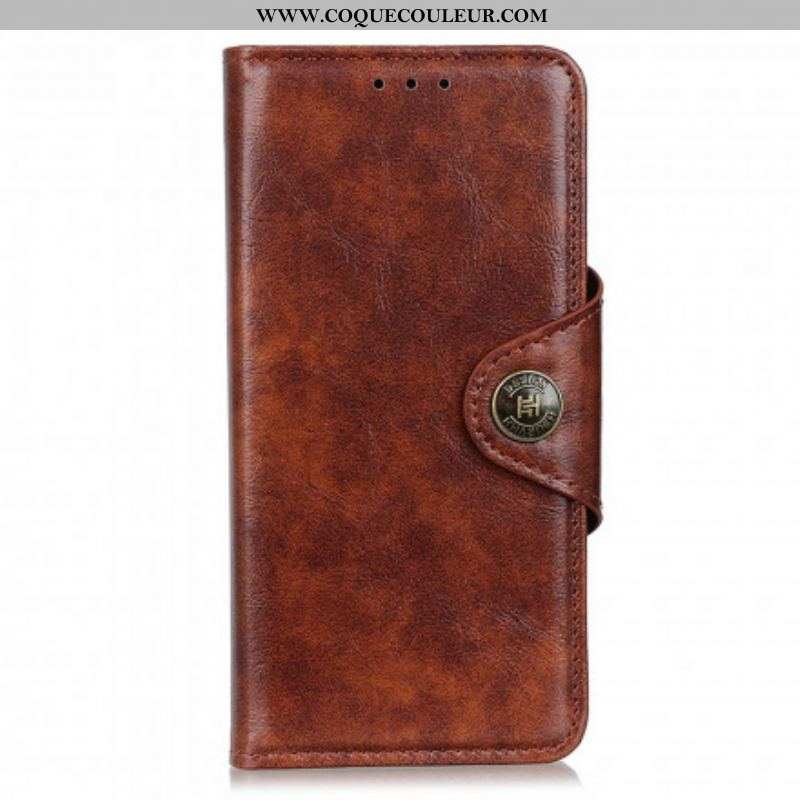 Housse Sony Xperia 5 III Simili Cuir Bouton Verni