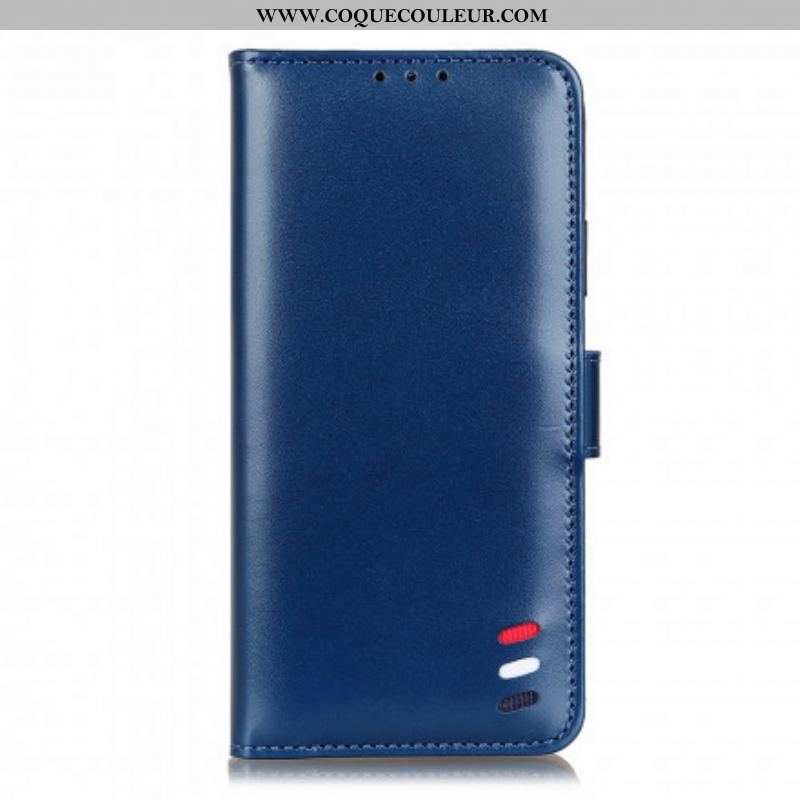 Housse Sony Xperia 10 III Effet Cuir Tricolore