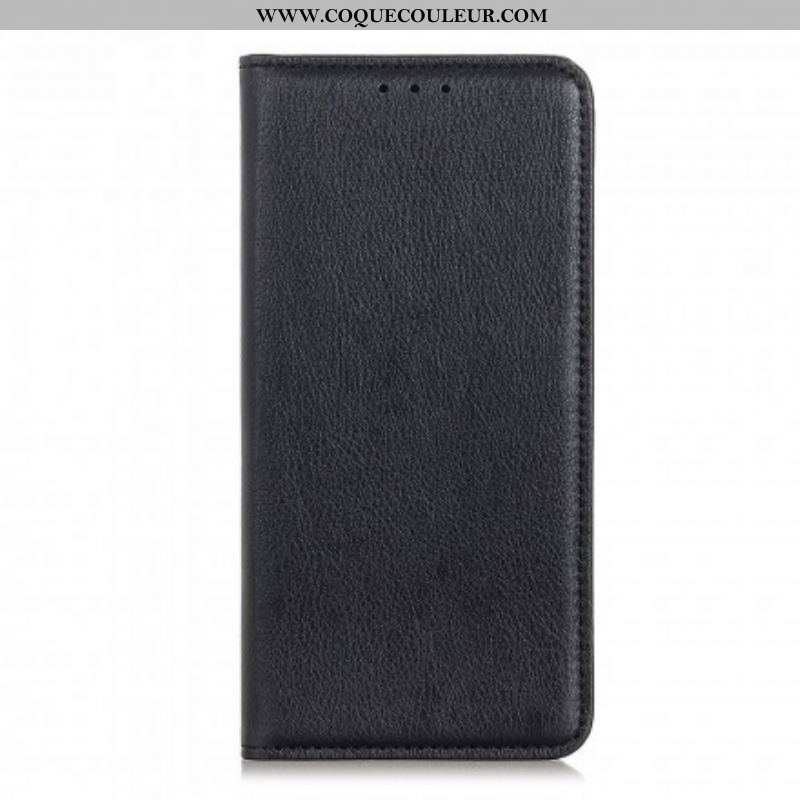 Flip Cover Sony Xperia 5 III Cuir Litchi Fendu Simple