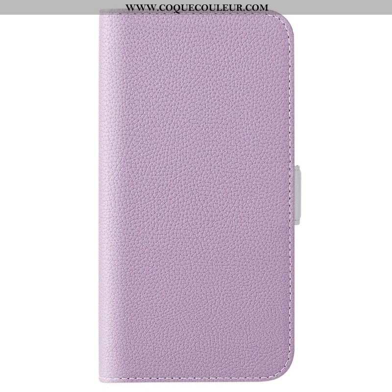 Housse Sony Xperia 5 IV Cuir Litchi Double Fermoir