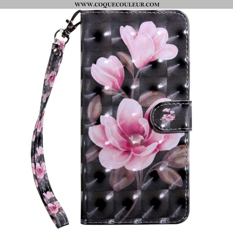 Housse Sony Xperia 5 IV Fleurs à Lanière