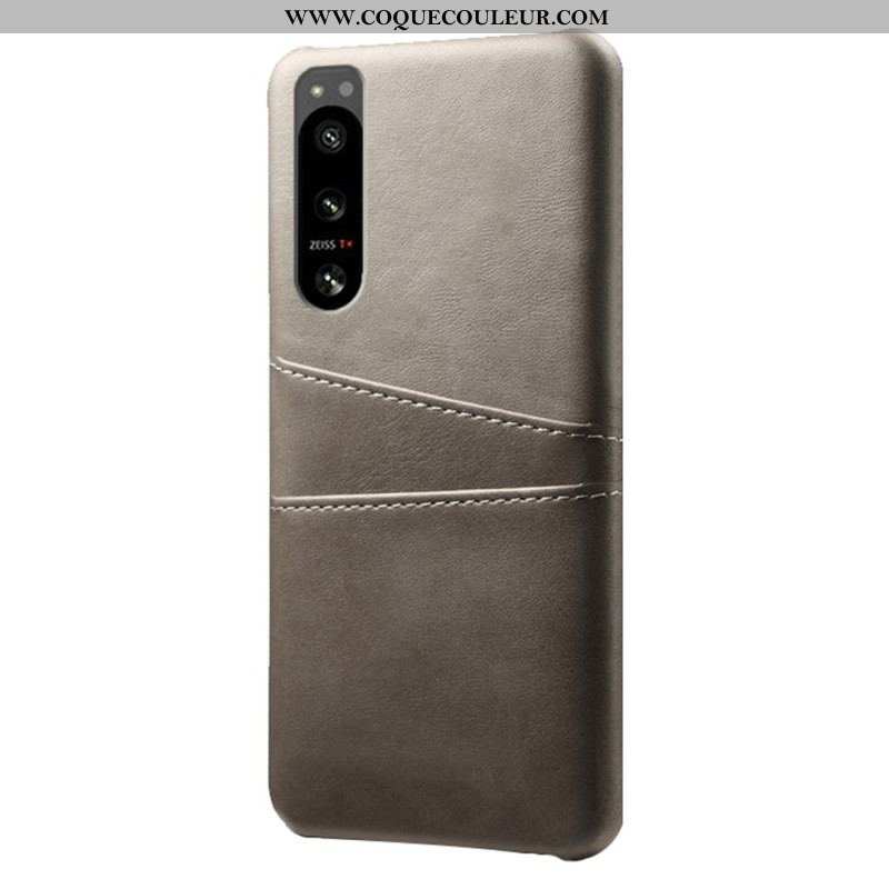 Coque Sony Xperia 5 IV Effet Cuir Porte-Cartes