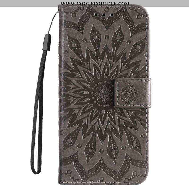Housse Sony Xperia 5 IV Mandala Soleil avec Lanière