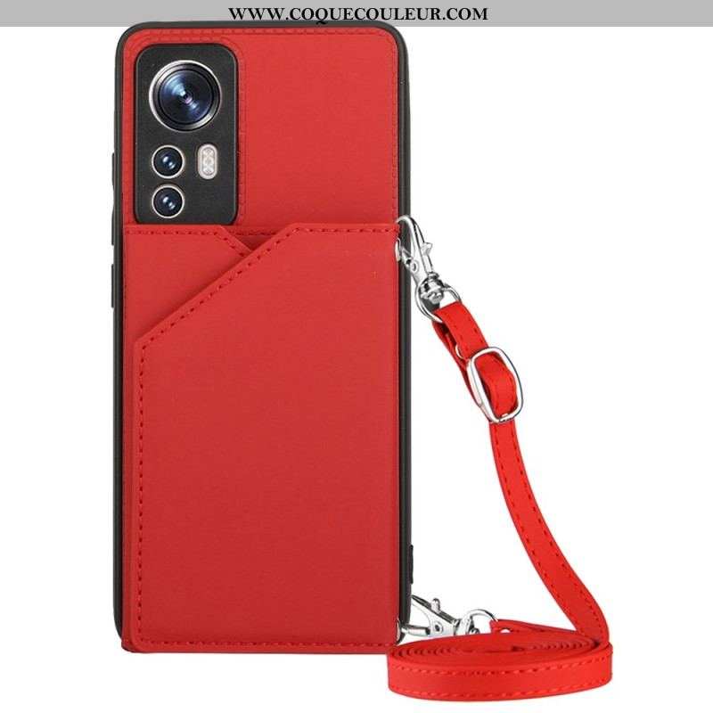 Coque Xiaomi 12 / 12X Porte-cartes et Bandoulière