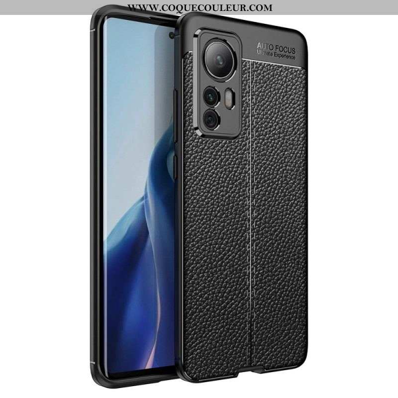 Coque  Xiaomi 12 / 12X Effet Cuir Litchi Double Line