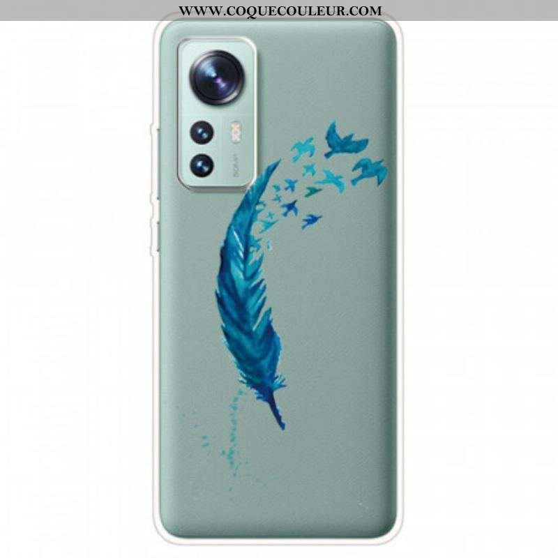 Coque  Xiaomi 12 / 12X  Belle Plume Bleue