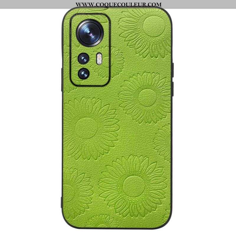 Coque Xiaomi 12 / 12X Simili Cuir Tournesols