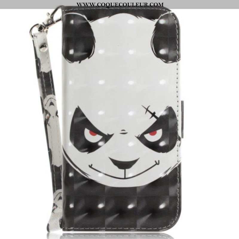 Housse Xiaomi 12 / 12X Angry Panda à Lanière