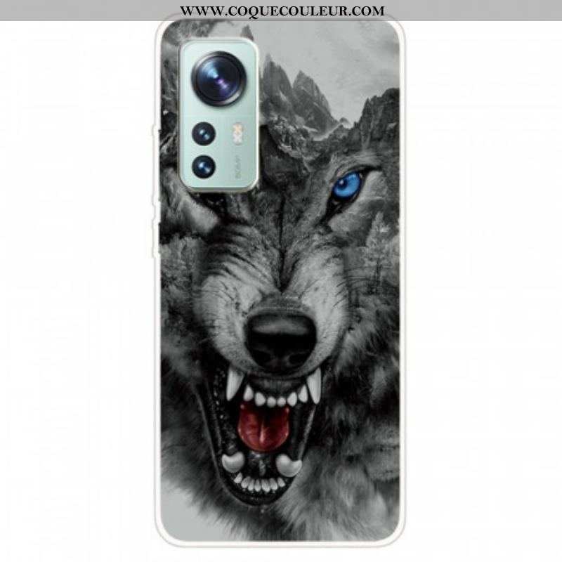 Coque  Xiaomi 12 / 12X  Silicone Loup Sauvage