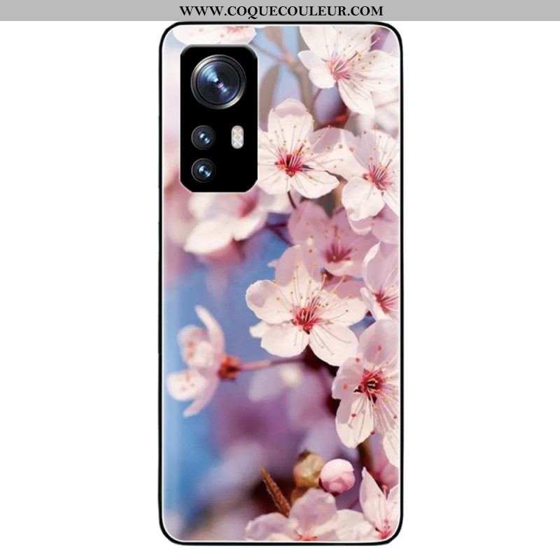 Coque  Xiaomi 12 / 12X  Verre Trempé Fleurs Réalistes