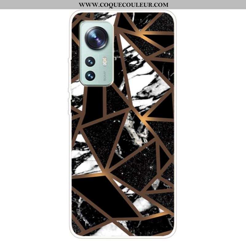 Coque  Xiaomi 12 / 12X  Silicone Marbre Géométrie