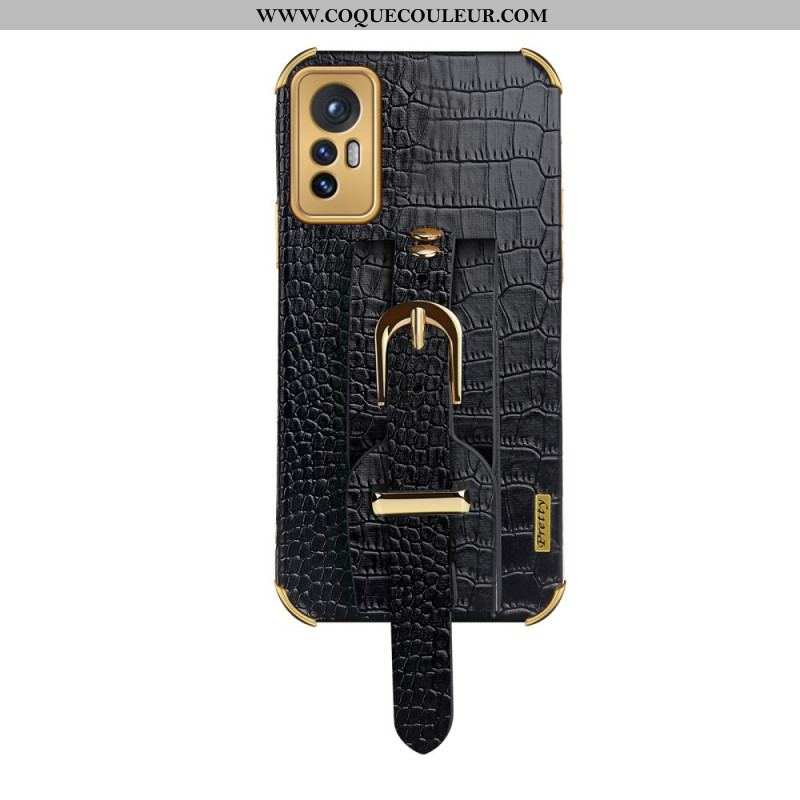 Coque  Xiaomi 12 / 12X Style Crocodile avec Sangle Support