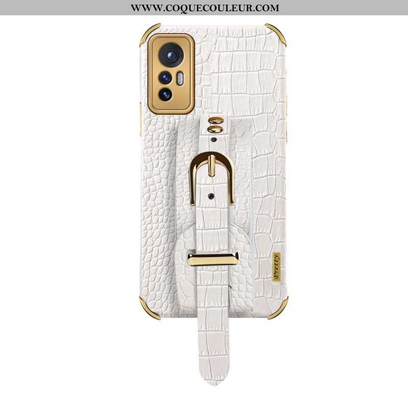 Coque  Xiaomi 12 / 12X Style Crocodile avec Sangle Support