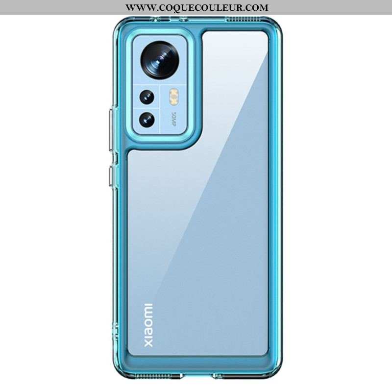 Coque Xiaomi 12 / 12X Transparente avec Contours Colorés