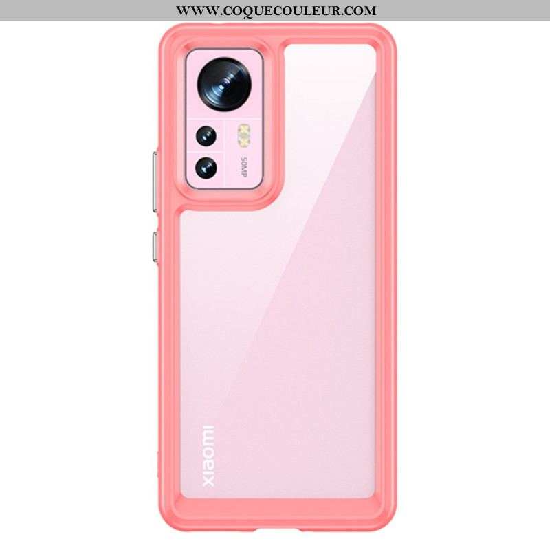 Coque Xiaomi 12 / 12X Transparente avec Contours Colorés