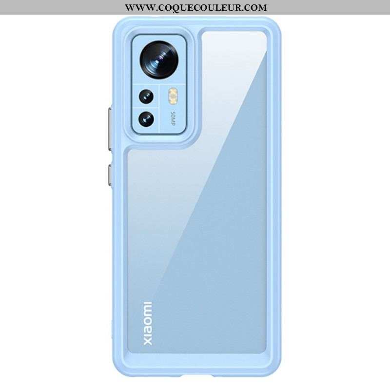 Coque Xiaomi 12 / 12X Transparente avec Contours Colorés