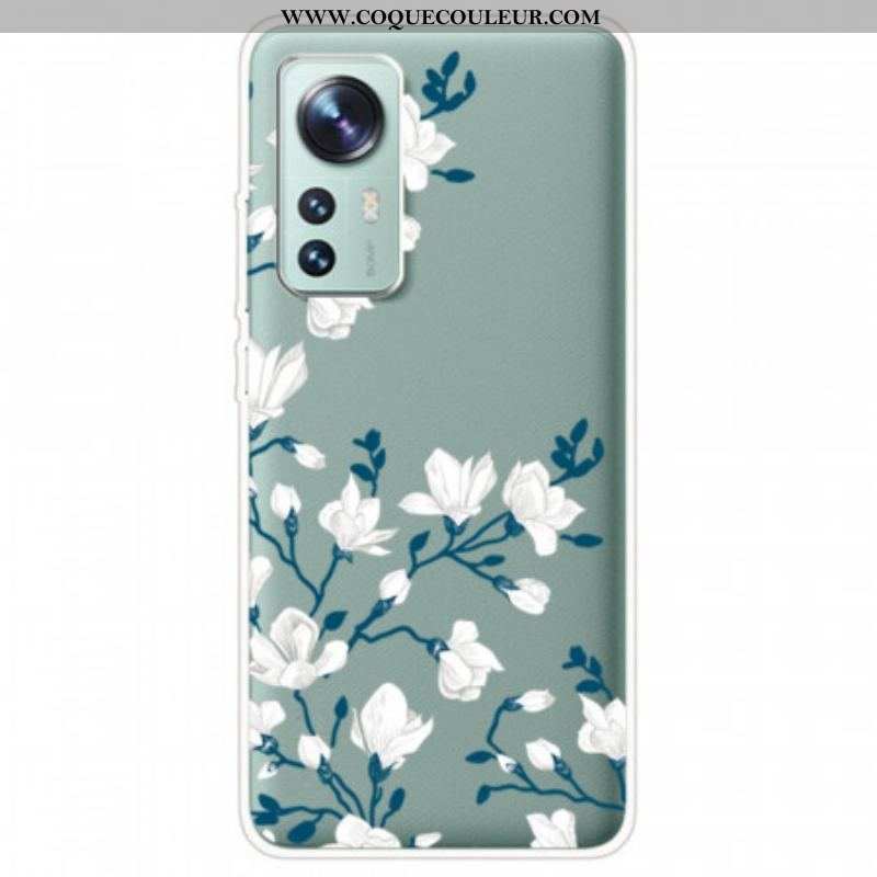 Coque  Xiaomi 12 / 12X  Fleurs Blanches