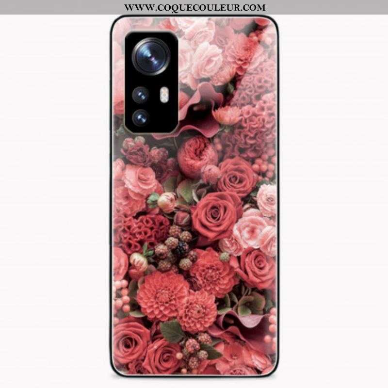 Coque  Xiaomi 12 / 12X  Verre trempé Fleurs Roses
