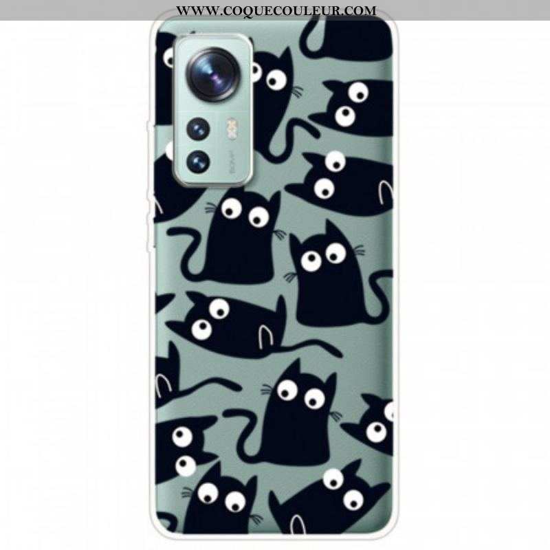 Coque  Xiaomi 12 / 12X  Multiples Chats Noirs