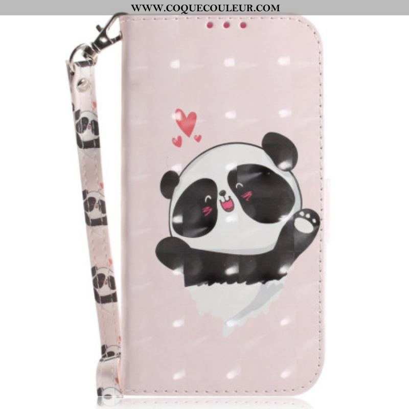 Housse Xiaomi 12 / 12X Panda Love à Lanière