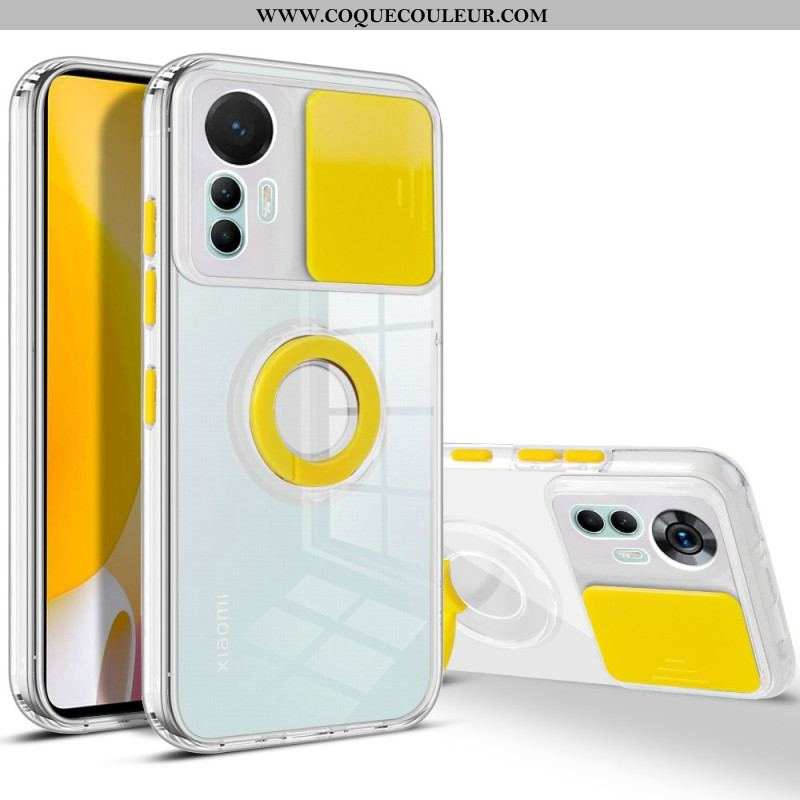 Coque Xiaomi 12 Lite Transparente avec Anneau-Support