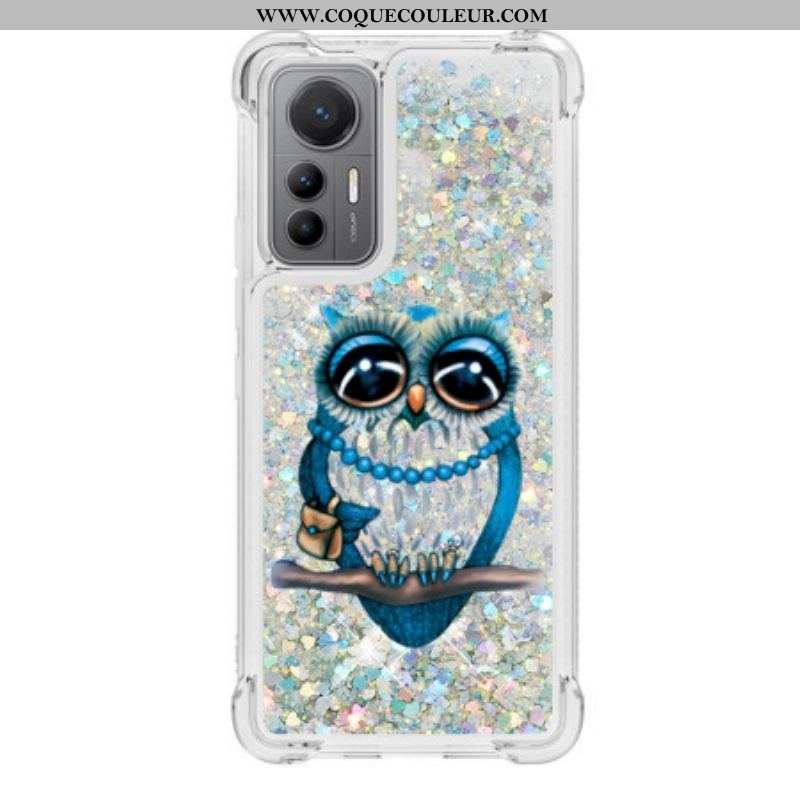 Coque Xiaomi 12 Lite Paillettes Miss Hibou