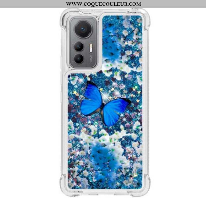 Coque Xiaomi 12 Lite Paillettes Papillons