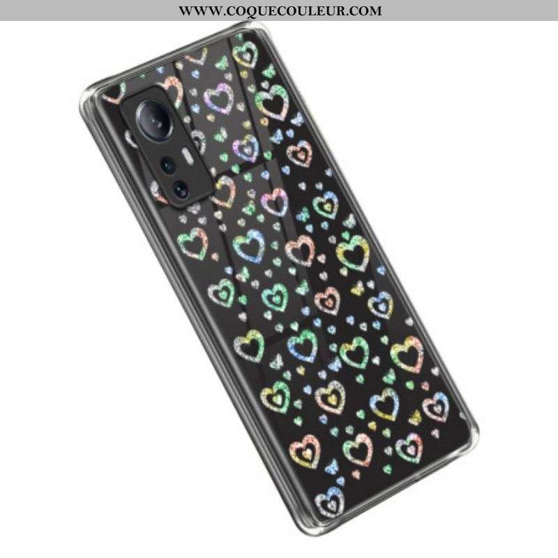 Coque Xiaomi 12 Lite Anti-Jaunissement Coeurs