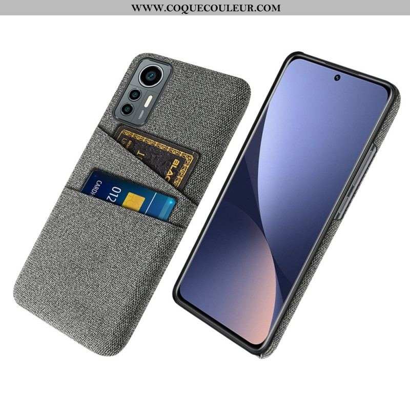 Coque Xiaomi 12 Lite Tissu Porte-Cartes