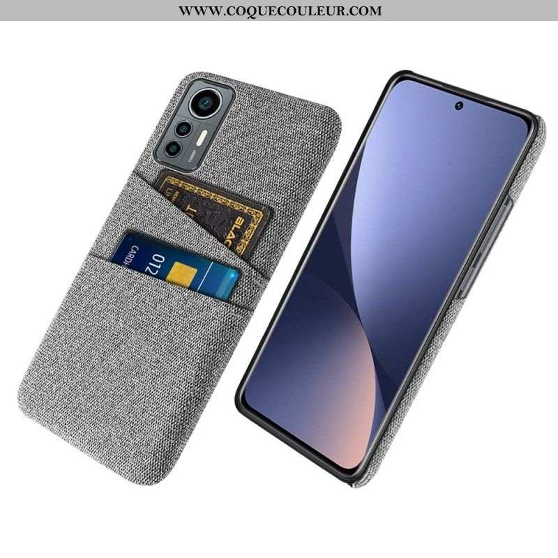 Coque Xiaomi 12 Lite Tissu Porte-Cartes