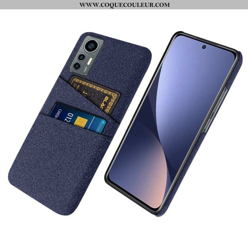 Coque Xiaomi 12 Lite Tissu Porte-Cartes