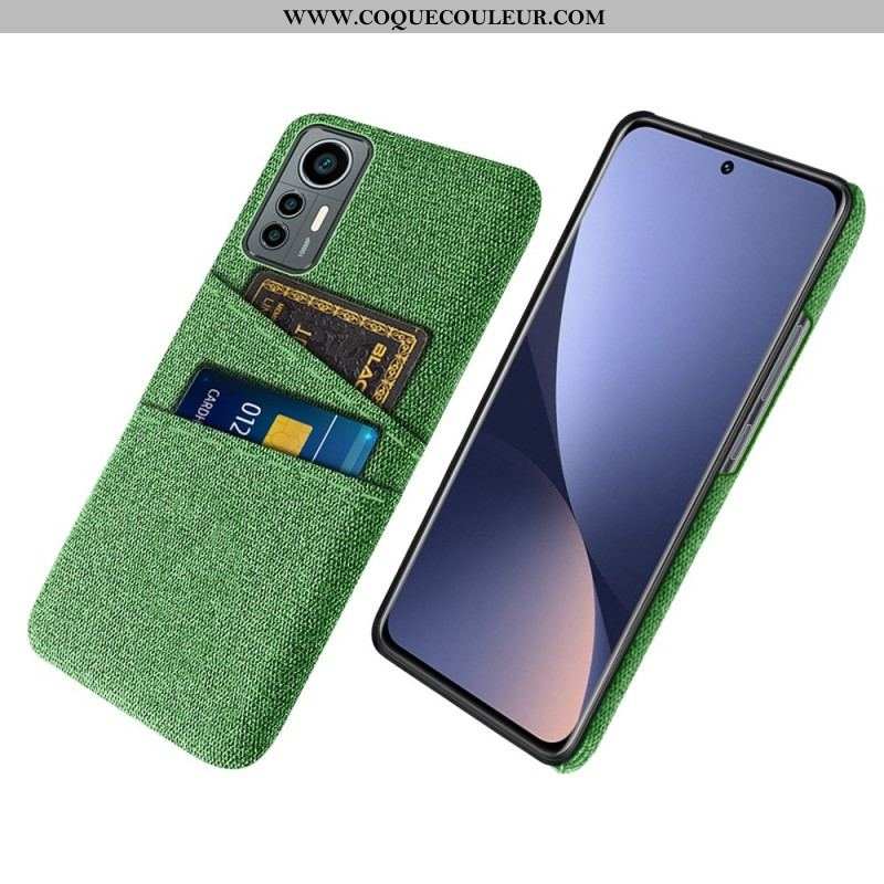 Coque Xiaomi 12 Lite Tissu Porte-Cartes