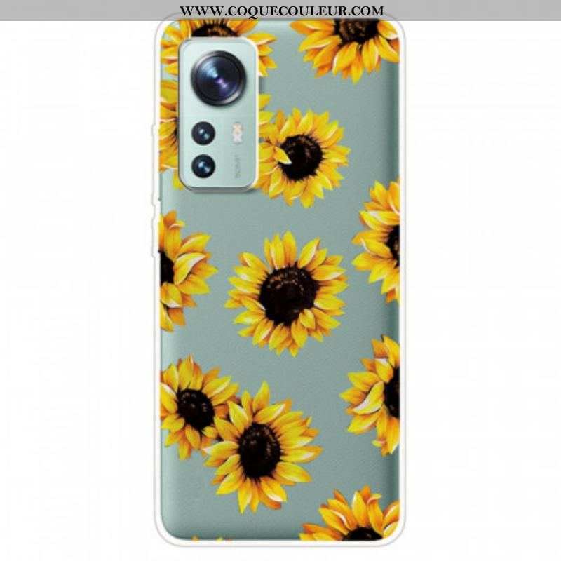 Coque Xiaomi 12 Pro Silicone Tournesols