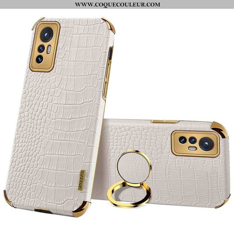 Coque Xiaomi 12 Pro Effet Peau Crocodile