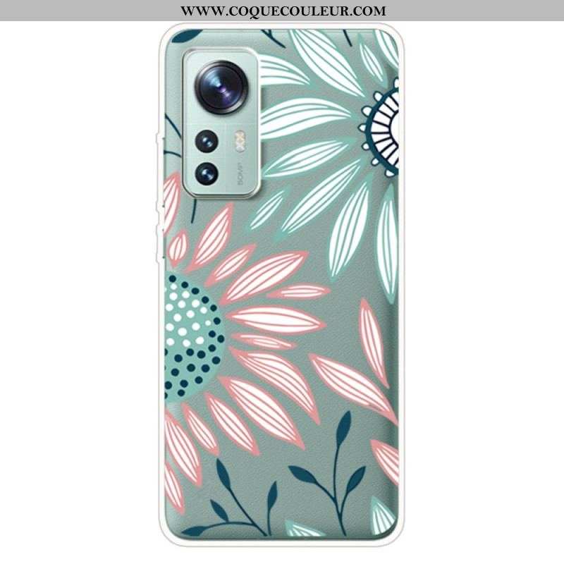 Coque Xiaomi 12 Pro Silicone Fleur