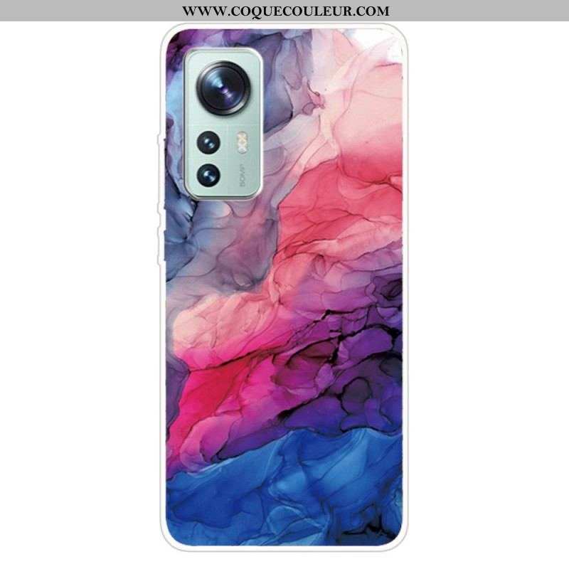 Coque Xiaomi 12 Pro Silicone Marbre Aquarelle