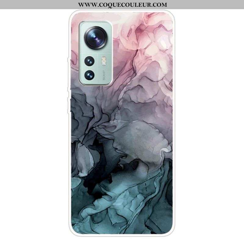 Coque Xiaomi 12 Pro Silicone Marbre Aquarelle