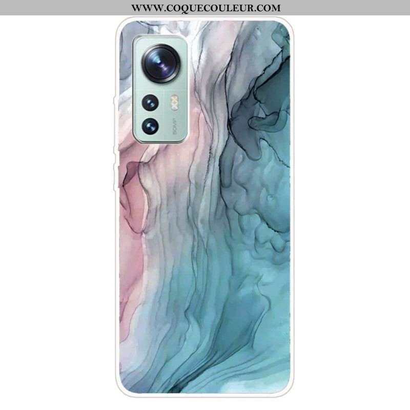 Coque Xiaomi 12 Pro Silicone Marbre Aquarelle